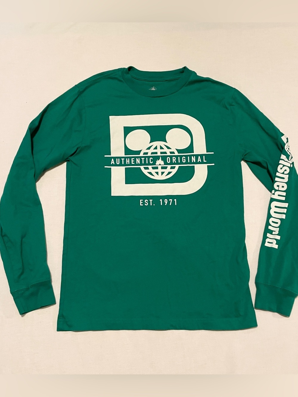 Disney Parks Green Walt Disney World Long Sleeve Graphic T-Shirt XS